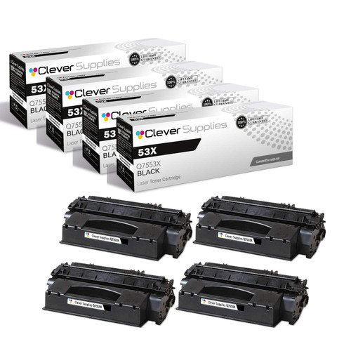 Compatible HP 53X (Q7553X Q7553A) Toner Cartridge 4 Black