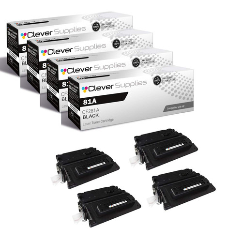 Compatible HP 81A (CF281A) Toner Cartridge 4 Black
