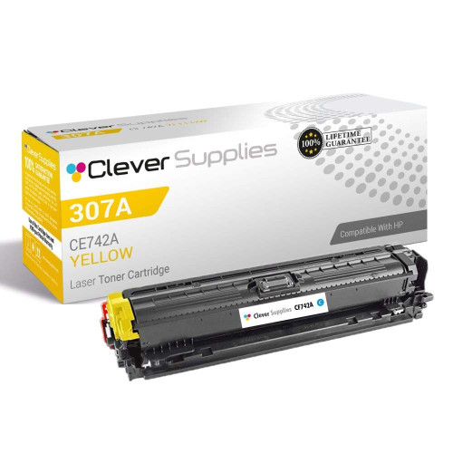 Compatible HP CP5220 (CE742A) Toner Cartridge Yellow