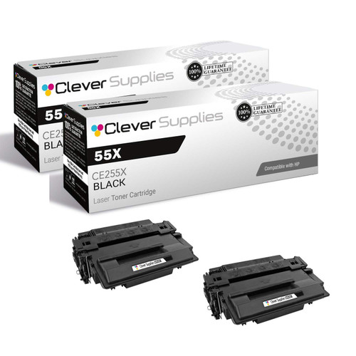 Compatible HP 55X (CE255X CE255A) Toner Cartridge 2 Black