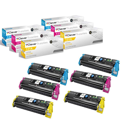 Compatible HP 1500LXI (C9701A C9702A C9703A) Toner Cartridge 6 Color Set