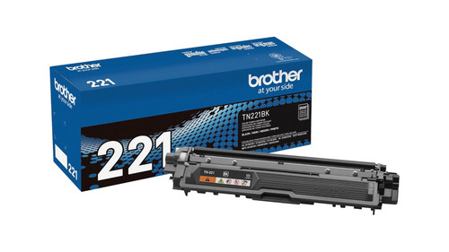 Brother TN221BK Black Genuine OEM Toner Cartridge - 2,500 pages