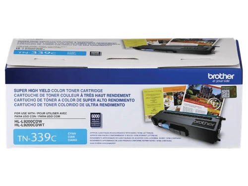 Brother TN339C Super HIgh-yield Cyan Genuine OEM Toner Cartridge - 6,000 pages