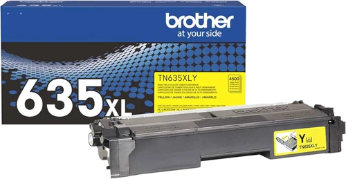 Brother TN635XLY High Yield Yellow Genuine OEM Toner Cartridge - 4,500 pages
