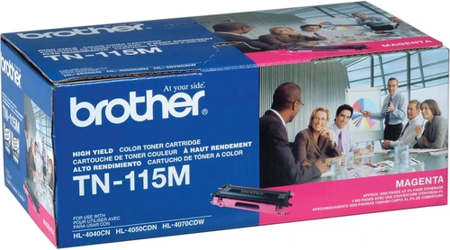 Brother TN115M Magenta Genuine OEM Toner Cartridge - 4,000 pages
