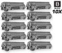CS Compatible Replacement for HP CB436A Toner Cartridge Black 10 Pack/ HP 36A