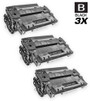 CS Compatible Replacement for HP CE255A Toner Cartridge Black 3 Pack/ HP 55A