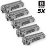 CS Compatible Replacement for HP CB435X Toner Cartridge High Yield Black 5 Pack/ HP 35X