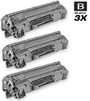 CS Compatible Replacement for HP CE285X Toner Cartridge Maximum Yield Black 3 Pack/ HP 85X