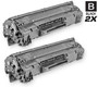 CS Compatible Replacement for HP CE285A Toner Cartridge Black 2 Pack/ HP 85A