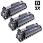 CS Compatible Replacement for HP Q2612A Toner Cartridge Black 3 Pack/ HP 12A Toner