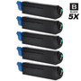 Compatible Okidata B401DN Laser Toner Cartridges Black 5 Pack