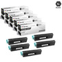 Compatible Okidata B4300 Laser Toner Cartridges Black 5 Pack