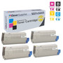 Compatible Okidata C711N Premium Quality Laser Toner Cartridges 4 Color Set