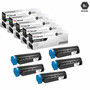 Compatible Okidata MB451W MFP Laser Toner Cartridges Black 5 Pack