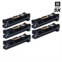 Compatible Xerox Phaser 5550N Laser Toner Cartridges Black 5 Pack