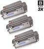 CS Compatible Replacement for HP Q2610A Toner Cartridge Black 3 Pack/ HP 10A Toner