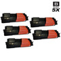 Compatible Kyocera Mita 1T02G60US0 (TK-122) Laser Toner Cartridges Black 5 Pack