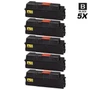 Compatible Kyocera Mita 1T02F90US0 (TK-322) Premium Quality Laser Toner Cartridges Black 5 Pack