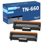 Compatible Brother TN660 Toner Cartridge High Yield Black 2 Pack