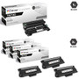 Compatible Brother TN750-DR720 3 Pack High Yield Laser Toner and 1 Drum Unit Cartridge Set