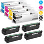 CS Compatible Replacement for HP M553N Toner Cartridges 4 Color Set (CF360X, CF361X, CF363X, CF362X)