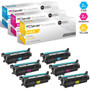 CS Compatible Replacement for HP 646A Toner Cartridges 6 Color Set (CF031A, CF033A, CF032A)