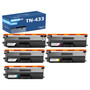 Compatible Brother TN431 Toner Cartridge 5 Color Set (TN431BK, TN431C, TN431M, TN431Y)