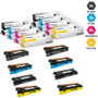 Compatible Brother TN115 Toner Cartridge 8 Color Set (TN115BK, TN115C, TN115M, TN115Y)