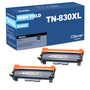 Compatible Brother TN830XL Laser Toner Cartridge Black 2 Pack