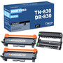 Compatible Brother TN830 - DR830 Black Drum and 2 Toner Set