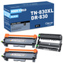 Compatible Brother TN830XL - DR830 Black Drum and 2 Toner Set