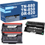 Compatible Brother DR820 Black Drum and 2 Toner Set