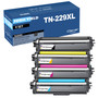 Compatible Brother TN229XL (TN229XLBK, TN229XLC, TN229XLY, TN229XLM) Toner Cartridge 4 Color Set