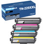 Compatible Brother TN229XXL (TN229XXLBK, TN229XXLC, TN229XXLY, TN229XXLM) Toner Cartridge 4 Color Set