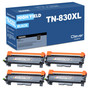 Compatible Brother TN830XL Toner Cartridge Black 4 Pack