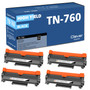 Compatible Brother TN760 (TN760) Toner Cartridge Black 4 Pack