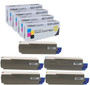 Compatible Okidata C610 (44135304 44135303 44135302 44135301) Toner Cartridge 5 Color Set