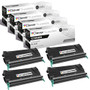 Compatible Lexmark C746DN (C746H2KG) Toner Cartridge Black 4 Pack