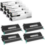 Compatible Lexmark X748DE (C746H2KG) Toner Cartridge Black 4 Pack
