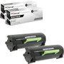 Compatible Lexmark MS610DN (50F0XA0) Toner Cartridge Black 2 Pack