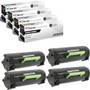 Compatible Lexmark MS610DN (50F0XA0) Toner Cartridge Black 4 Pack