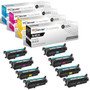 Compatible HP CM4540fskm (CE264X CF031A CF032A CF033A) Toner Cartridge 8 Color Set