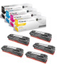 Compatible HP CP1312 (CB540A, CB541A, CB542A, CB543A) Toner Cartridge 5 Color Set