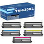 Compatible Brother TN635XL (TN635XLBK, TN635XLC, TN635XLY, TN635XLM) Toner Cartridge 5 Color Set
