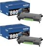 Brother TN880 Super High Yield Black Genuine OEM Toner Cartridge 2 Pack - 12,000 pages