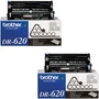 Brother DR620 Black Genuine OEM Drum Unit 2 Pack - 25,000 pages