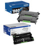 Brother Genuine TN880 Super High Yield Black Toner Cartridge and DR820 Drum OEM Bundle - 2 Toners + 1 Drum (12,000 Pages Each Toner, 30,000-Page Drum)