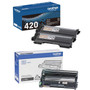 Brother Genuine TN420 Black Toner Cartridge and DR420 Drum OEM Bundle - 2 Toners + 1 Drum (1,200 Pages Each Toner, 12,000-Page Drum)