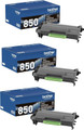Brother TN850 Black Genuine OEM Toner Cartridge 3 Pack - 8,000 pages